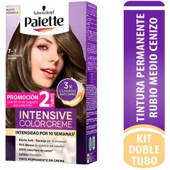 PALETTE - Tinte Capilar Intensive Color Creme Rubio Medio Cenizo 7-1