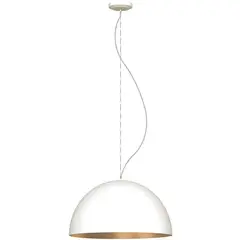 VIDA UTIL - Lámpara de techo gemma 3 blanco externo + dorado ocre interno