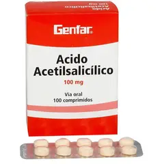 GENFAR - Acido Acetilsalicílico 100 Mg Caja x 100 Tabletas