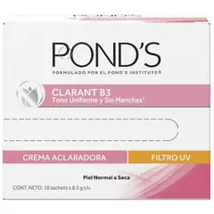 PONDS - Crema Con Protector Solar Clarant B3 X 10 Sobres