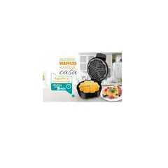 HOME ELEMENTS - Wafflera eléctrica grande negra