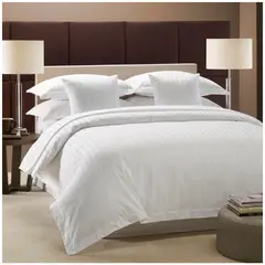 HAPPY BEAR - Funda Duvet Doble Microfibra Blanco Lineas