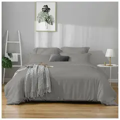 HAPPY BEAR - Funda Duvet Doble Microfibra Gris Liso