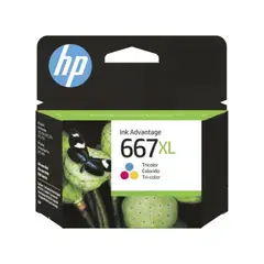 HP - Cartucho de Tinta 667xl Tricolor de Alto Rendimiento Original