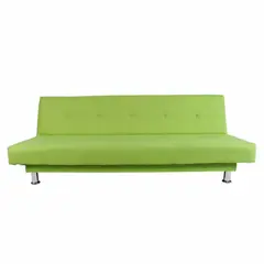 SOFA MARKET - Sofa Cama Basic 3 Puestos Tela Verde