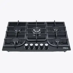 SUECO - Estufa Empotrable Vidrio Templado 5Ptos 78x51cm Gas Natural