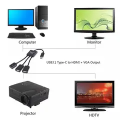 GENERICO - Adaptador De Cable Otg Tipo C Micro Usb Hub Adaptador