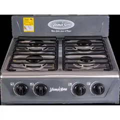 YAMA GAS - Estufa de mesa 4 puestos gris gas natural