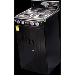 YAMA GAS - Estufa Gabinete 4 puestos Negra Gas Natural