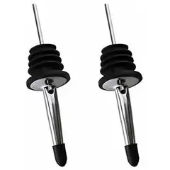 PORTAL DEL HOGAR - Pourer vertedero x 2 unidades en acero inoxidable para vino o licores