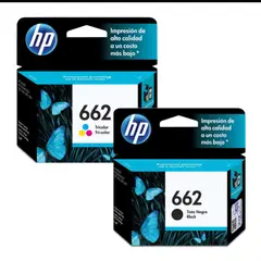 HP - Combo Cartucho de Tinta 662 Negra y Tricolor Original