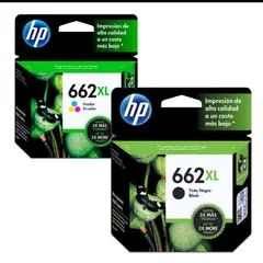 HP - Combo Cartucho de Tinta 662XL Negra y Tricolor Original