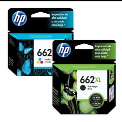 HP - Combo Cartucho de Tinta 662 XL Negra y 662 Tricolor Original