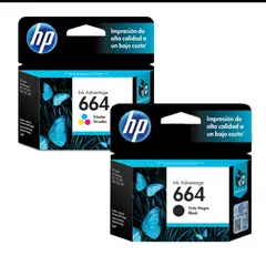 HP - Combo Cartucho de Tinta 664 Negra y Tricolor Original