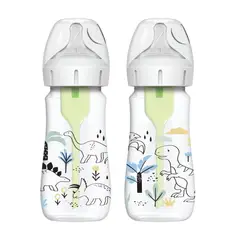 DR BROWNS - Teteros Boca Ancha de 9 Onzas Decorado Dinosaurios N-1_0-3m