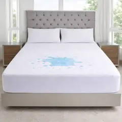 HOGARETO - Protector Colchón Impermeable Cama Semidoble 120x190cm + 2 Fundas.