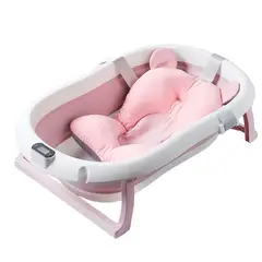 ENFANT'ASY - Bañera Tina Portatil Plegable Silicona cojín y termómetro--
