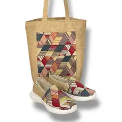 XIAN SHOES - Combo ultra liviano etnia bolso en lona