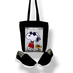 XIAN SHOES - Combo ultraliviano mujer perrito negro 25