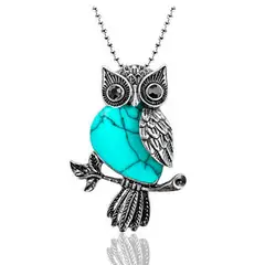 DAYOSHOP - Collar Buho Cuarzo Turquesa Mas Estuche