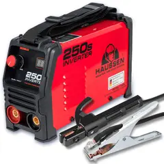HAUSSEN - Máquina Soldadora Inverter marca 250s Mini Rojo Y Negro 110v220v