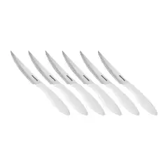 TESCOMA - Cuchillo Chuletero 12cm x 6 Piezas Blanco
