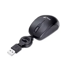 GENIUS - Mini Mouse Micro Traveler Óptico Retráctil Usb Negro