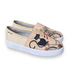 XIAN SHOES - Mocasin gato negro MUJER