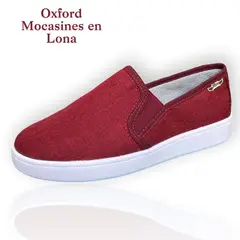 XIAN SHOES - Oxford mocasin VINO mujer