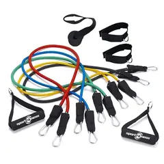 SPORTFITNESS - Bandas Elásticas Tubulares X 10 Piezas Sport Fitness Gym Kit