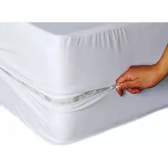 HAPPY BEAR - Protector Colchón Total Semidoble Polialgodon Soft Blanco