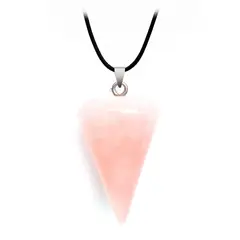 DAYOSHOP - Collar Cuarzo Rosa Pendulo Energetico Mas Estuche