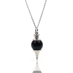 DAYOSHOP - Collar Cuarzo Onix Pendulo Mas Estuche