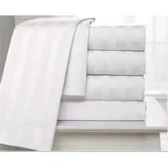 HAPPY BEAR - Sábana Plana Doble Microfibra Blanco Lineas.