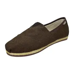 XIAN SHOES - Alpargata yute hombre cafe