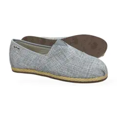 XIAN SHOES - Alpargata yute hombre gris perla 25