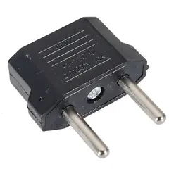 GENERICO - Adaptador de enchufe de energía de viaje plano a redondo
