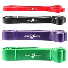 SPORT FITNESS - Banda Poder Elástica 4 Pzs Sportfitness Tonificacion Gym Kit