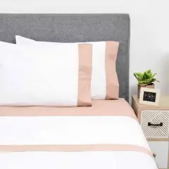 PLUMA HOME - Juego de Sabanas White LOTO Doble