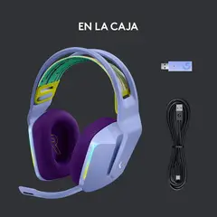 LOGITECH - Diadema Gamer Inalámbrico G733 Lila RGB.