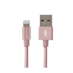 XDORIA - X-DORIA Cable Lightning En Nylon Trenzado De 2 Metros Oro Rosa