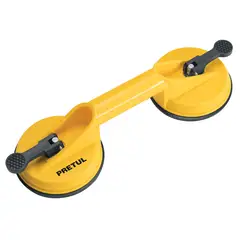 PRETUL - Sujetador Tipo Chupa Para Vidrio De 2 Copas Capacidad 70 Kg
