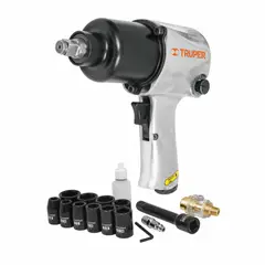 TRUPER - Pistola De Impacto Industrial De 1/2", Accesorios Incluidos
