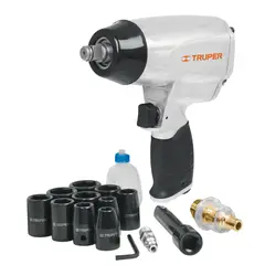 TRUPER - Pistola De Impacto Profesional De 1/2", Accesorios Incluidos