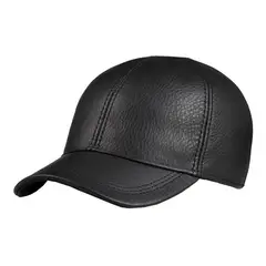 VELBROS - Gorra Cuero Original Golf Beisbol Cachucha Hombre Mujer - Negro