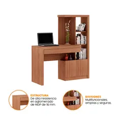 BONNO - Escritorio de Oficina con Repisas Nolan Almendra
