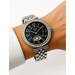 19V69 ITALIA - Reloj V1969 italia, para mujer , plateado tablero negro