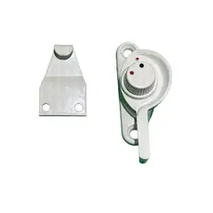 GENERICO - Cerrojo Punto Rojo Con Seguro Para Ventanas En Aluminio Blanco Derecho