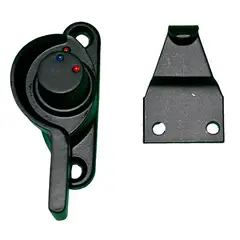 GENERICO - Cerrojo Punto Rojo Con Seguro Para Ventanas Aluminio Negro Izquierdo