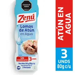 ZENU - Lomo de Átun en Agua x 3 unidades